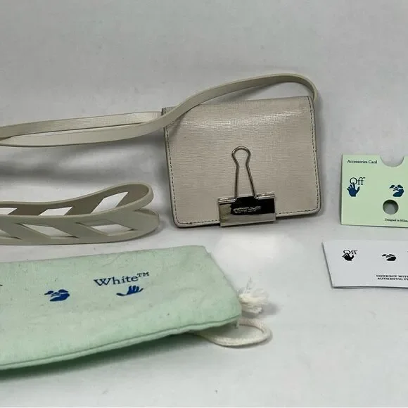 Off-White Binder-Clip mini bag Off White Key & Card Holders